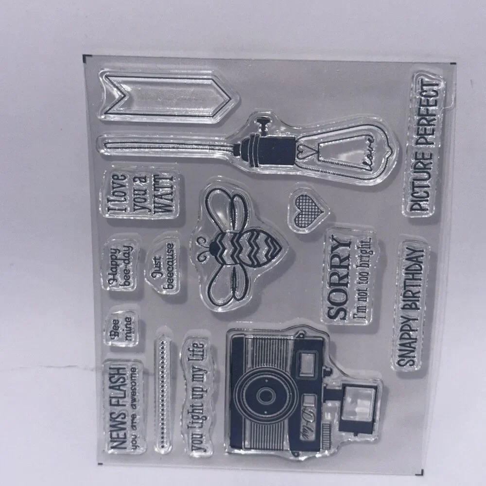 Stampin Up Stamp Set PUN INTENDED Retired Sets photography bee funny punny